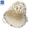 Custom foldable fabric round basket bag laundry bag for home use